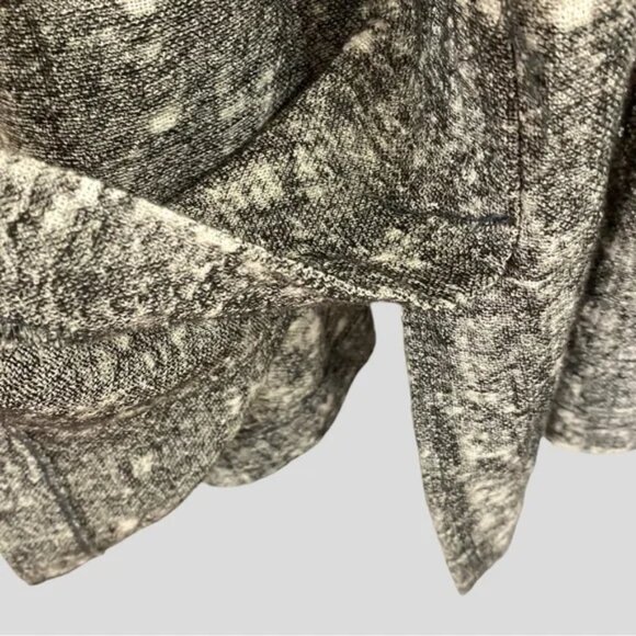 Meg Black and White Linen Cotton Lagenlook Dress with Pockets Large - Picture 3 of 7